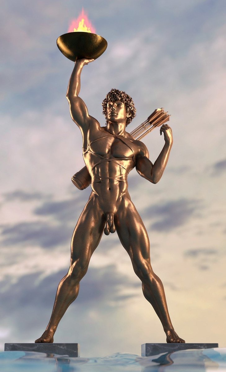 archaeologyart's tweet image. The Colossus of Rhodes by Aniwayalone, a Digital Art Hobbyist from Spain. Whoever enters Rhodes by ship must pass beneath his gaze.

In fact, authors such as Strabo, Pliny and Philo mainly discuss its height, structure and destruction, and we know very little about the details of…