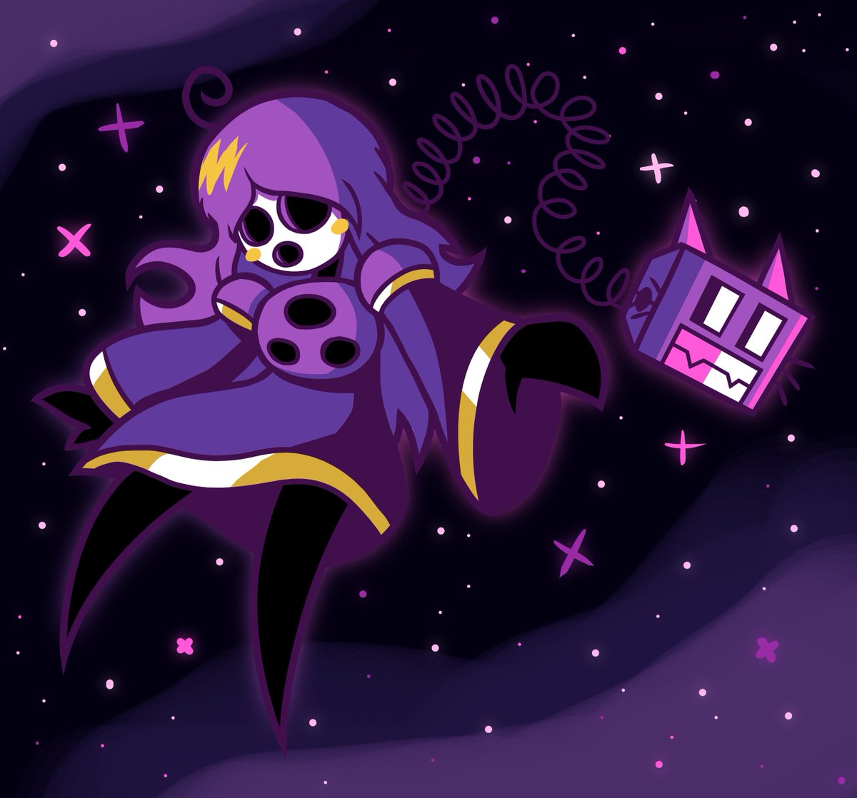 SapphireSpoonAd's tweet photo. Foane before she turned into secret boss mode.

I am begging you all to play Lambdarune, please play Lambdarune.
#deltarune #lambdarune #deltarunefanart https://t.co/dpw5x07Q8l
