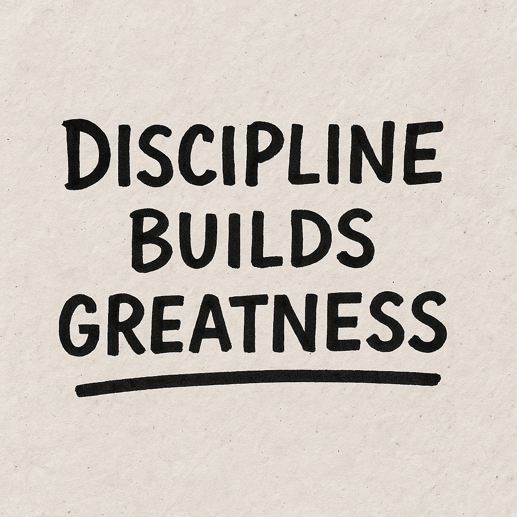 Haider_ali_dev's tweet photo. Discipline build’s greatness. https://t.co/Tt9SLBUT1m
