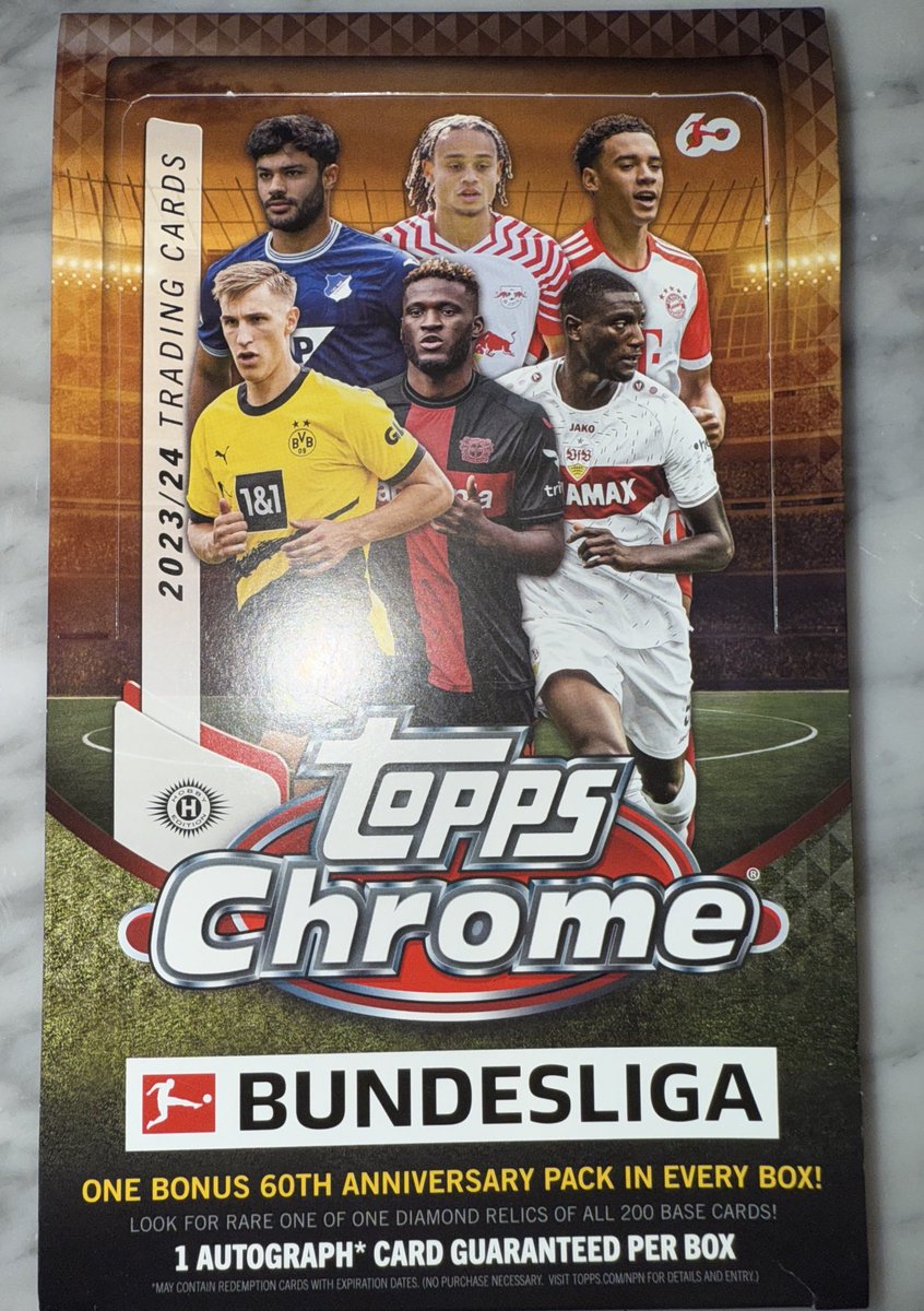 PartTimePicks's tweet image. Picked up a 2023/2024 Chrome Bundesliga hobby from my LCS for $79.99 + tax and honestly pretty happy with my pulls, Frimpong /50 is nice for the PC.

Definitely recommend a box if you can get one for that price. 

#Sportscards #Topps #Bundesliga