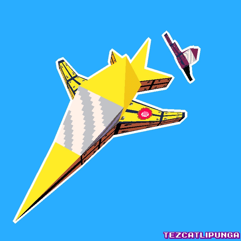 Planes!! ✈🛩
made in picoCAD
#Retro #3dart  #pixelart