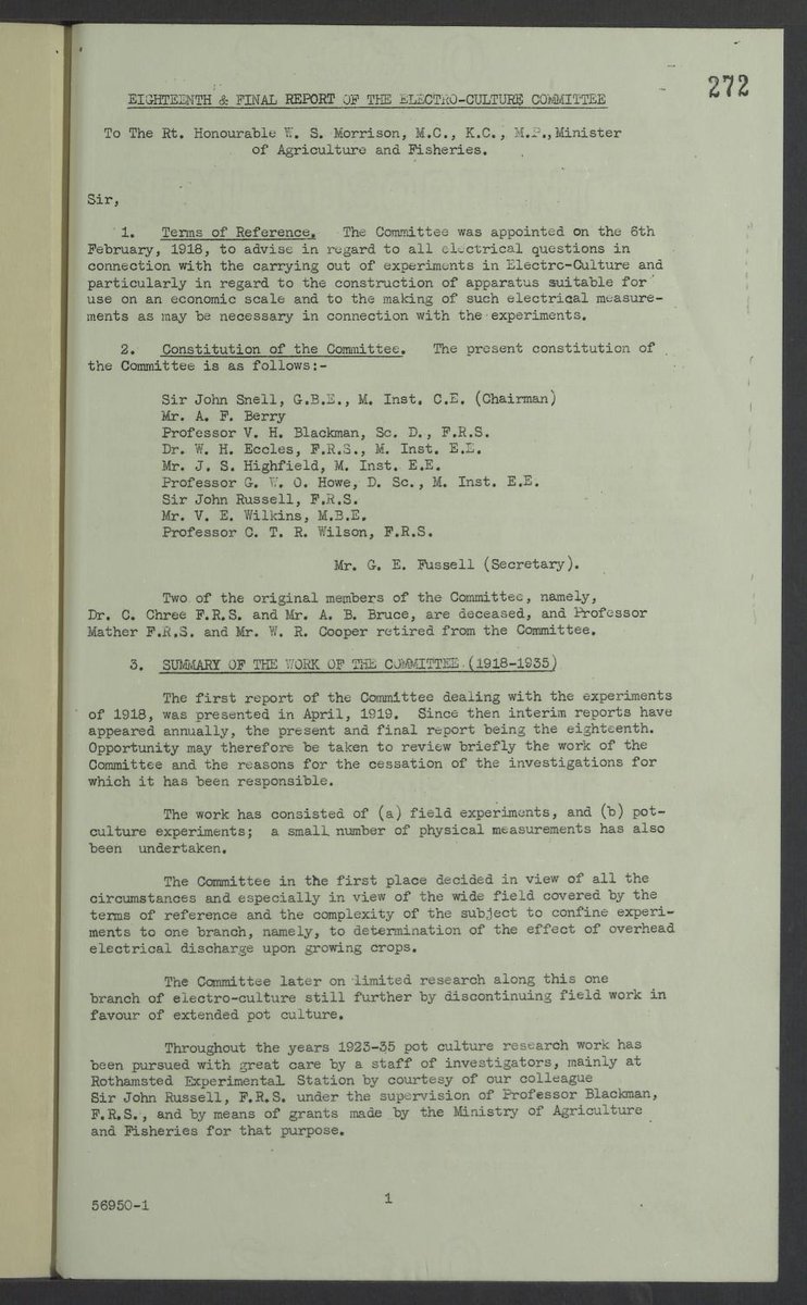 Despite 20% extra yield - a lot! Electroculture stopped in UKGB for no good reason - this was only overhead electric cables - should have tried sun and telluric EM on energy lines "track lines" in dowsing - 137 meters zinc iron cable underground