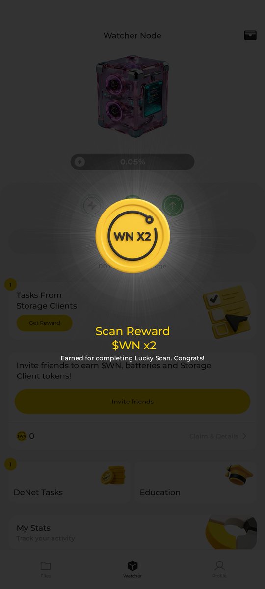 bitcoinking1212's tweet image. 🚀 Big win on DeNet! My Watcher Node has just detected a file ready for extra copies in the DeNet Storage network, earning me some token rewards!

📱💰 Join with my link and start earning: links.denet.app/mobile?referre…

Enter my code: 0xae9252302a588cac83b95bf95f2dce5fe22391fc