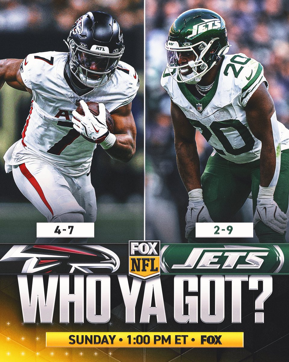 Will the Falcons keep their win streak alive, or will the Jets finally get back in the win column?

America’s Pick will be revealed live on FOX NFL Kickoff airing at 11am ET/ 8am PT Sunday 📺 