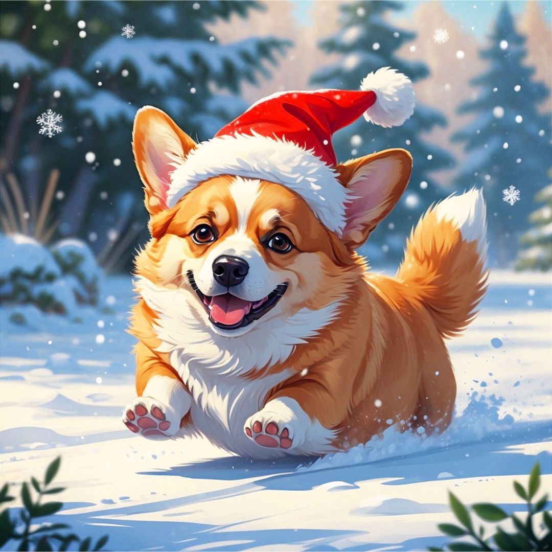 AbsoluteXmas's tweet image. 🐾🎅 #SantaPaws #HolidayLaughs #CorgiChristmas