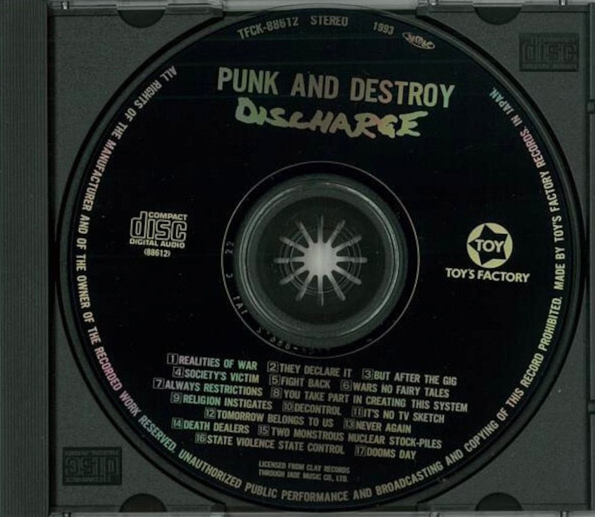 英国D-BEAT RAW PUNK 「Dischargeディスチャージ」 1993年作品国内限定