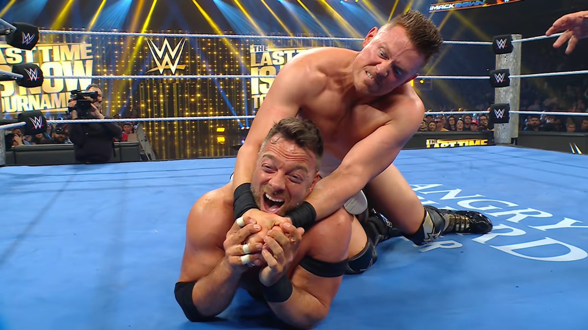 The Miz locks LA Knight in an STF!