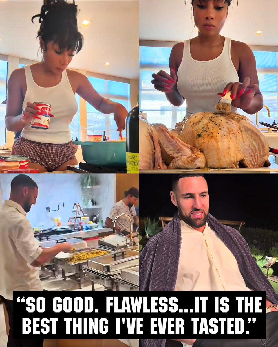 Klay Thompson tried Megan Thee Stallion’s Thanksgiving cooking… and called it the best he’s ever had.
Klay is really winning off the court 🔥😂
