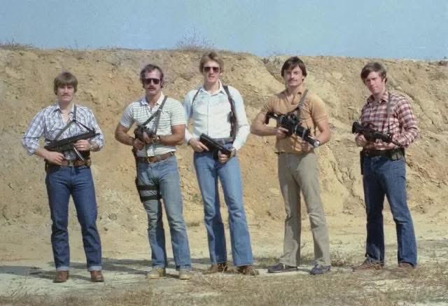 ElectionWiz's tweet image. Delta Force in the early 1980s, when Tier 1 guys were indistinguishable from suburban dads.