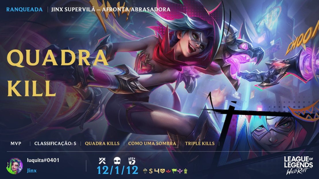 ylukkian's tweet photo. a estréia da skin nova da jinx foi boa https://t.co/xrQMGcTl7J