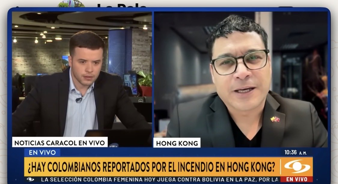 En diálogo con @noticiascaracol compartimos el estado de la situación producto de la terrible tragedia del incendio en Tai Po y reiteramos nuestra solidaridad y hacemos un llamado para que acompañemos a quienes son nuestros anfitriones con empatía 
youtu.be/aLNf4Uikab0?si…