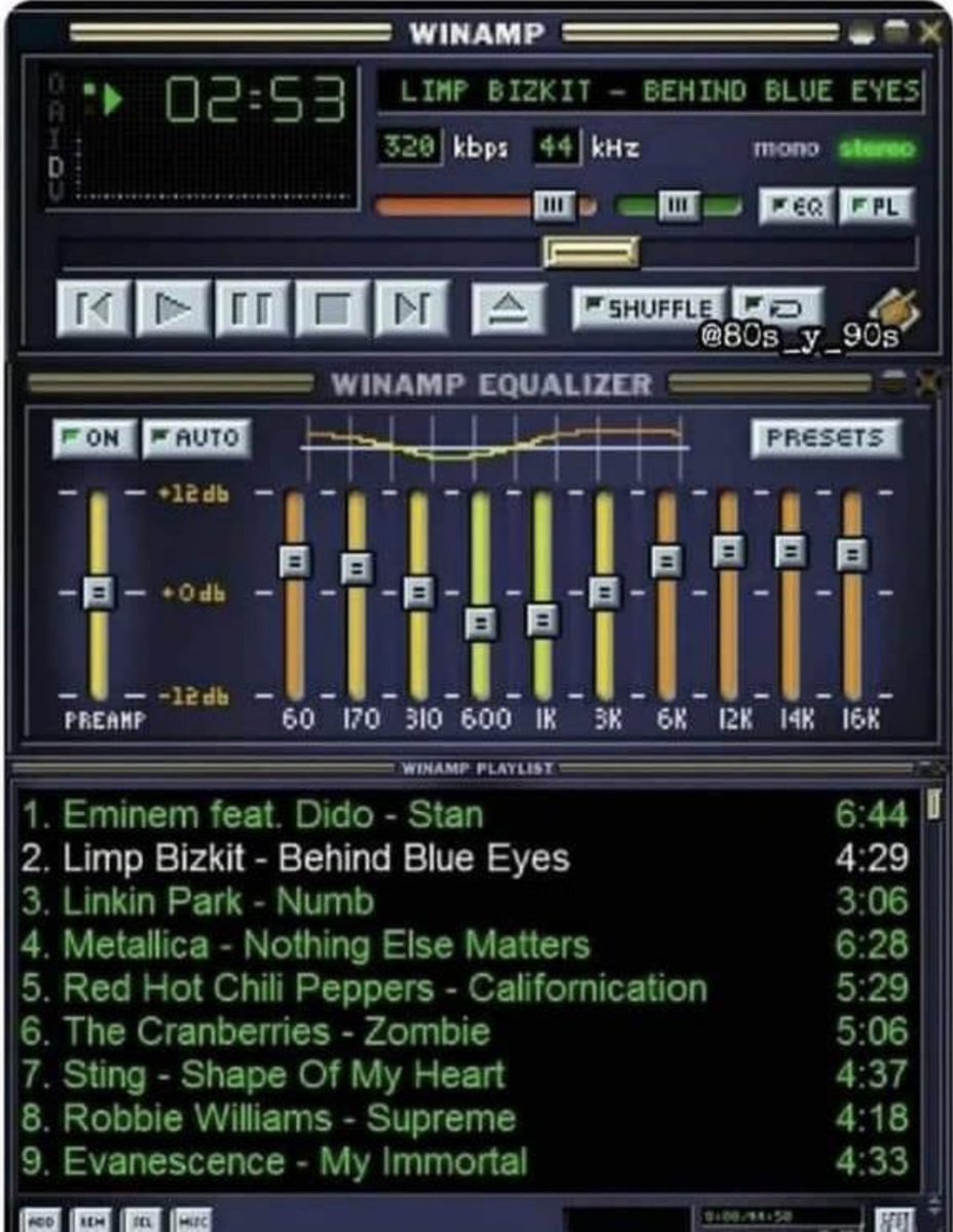 approved_device's tweet image. That UI was the beginning of the end of winamp. There was no topping the classic UI.