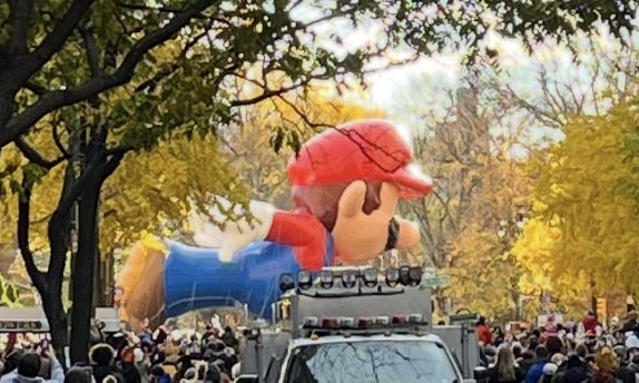 I saw him yesterday! #mario #MacysThanksgivingParade We didn’t get there in time! 🥲 We still got to see him!😁