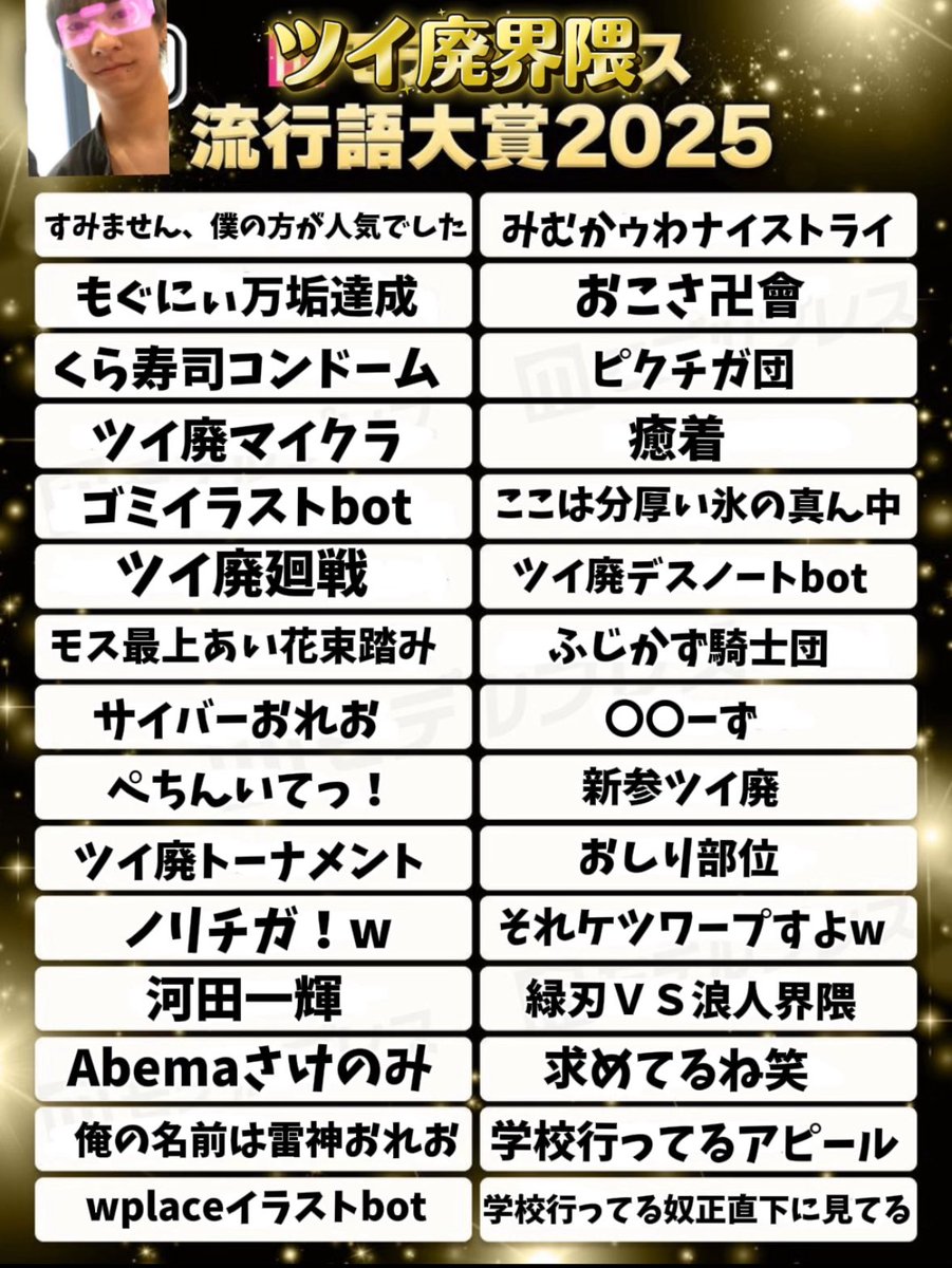 midoriba_kaiser's tweet image. ツイ廃界隈流行語大賞2025