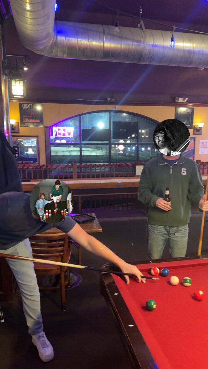 Hometown watering hole these guys stink at pool <a href="/GeezButt4019/">Geezer Butler</a> <a href="/JimboSteeze98/">Jimbo “Steeze” Johnson</a>