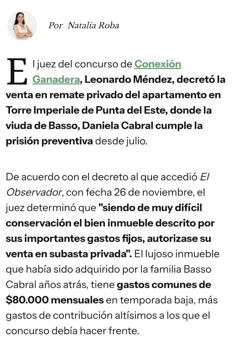 La justicia uruguaya no solo no hace pagar a quienes deben pagar, sino que hace que las víctimas paguen A SU VICTIMARIA unas vacaciones de (desde junio) 400.000 UYU solo en gastos comunes. 
La Suiza de América 
Vía <a href="/ObservadorUY/">El Observador Uruguay</a>