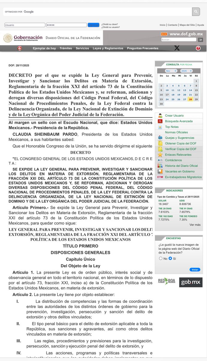 LauraBruges's tweet image. ⚠️Se publicó en el DOF la nueva ley de extorsión que viene con sus dardos en evenenados☣️ que pasaron desapercibidas durante su aprobación en el Congreso 

Los artículos artículo 15 y la fracción V del 17 redactados con tal vaguedad que cualquier crítica, cobertura o…