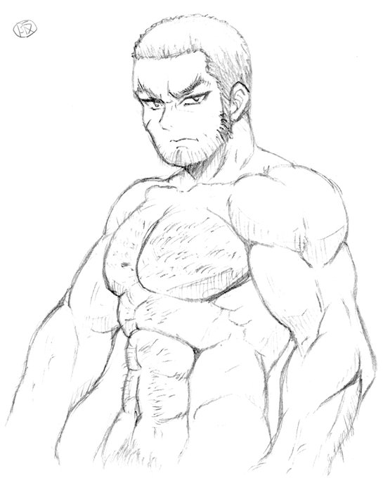 これは昔描いた谷垣ニシパのいい肉。
いま見ると、もう少しムチィ…とさせた方がよかったかも?
 #いい肉の日 