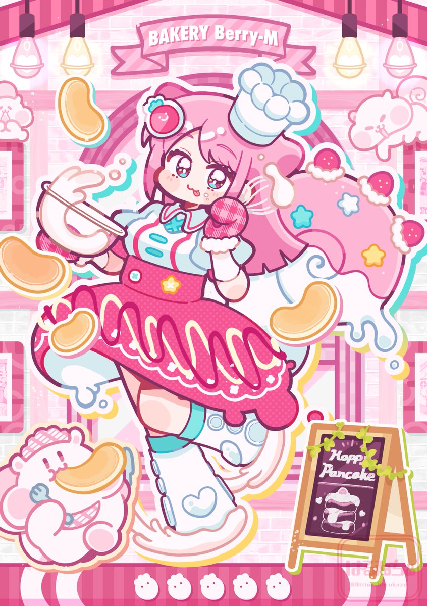 𝗔𝗡𝗜𝗠𝗔𝗟×𝗕𝗔𝗞𝗘𝗥𝗬 『🍓𝗕𝗲𝗿𝗿𝘆~𝗠🧁』
#絵柄が好みって人にフォローされたい
#イラスト