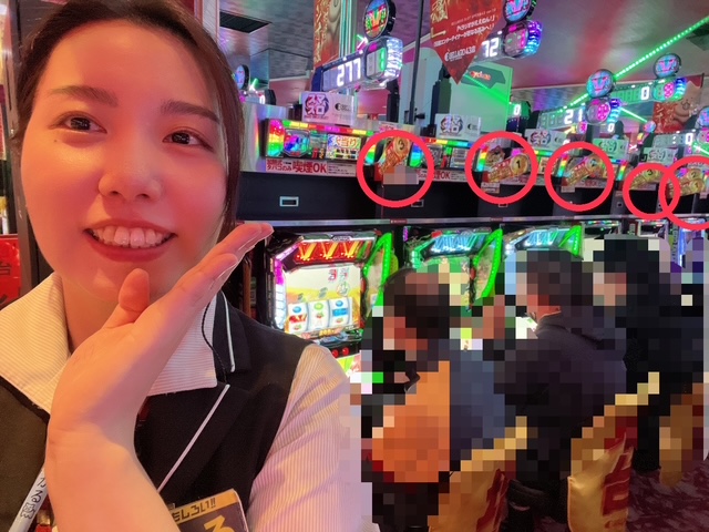 推し機種のランキング札が刺さってるところ、 人気ですね🌈週末は