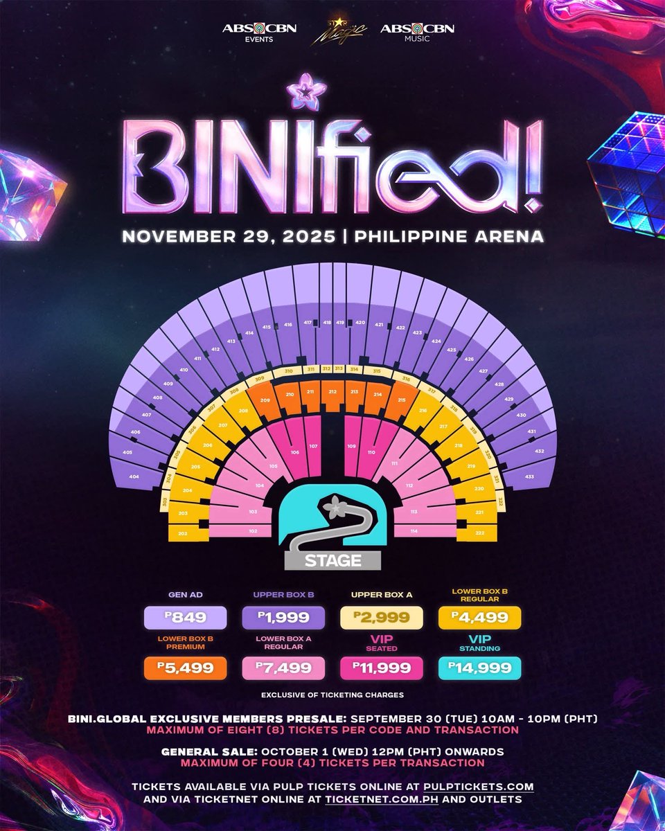 WTS | LFB | BINI PH

(2) VIP STANDING BINIFIED (DISCOUNTED)

— gcash or cash  
— online ticket

🏷 bini ph binified binipharena bini jhoanna aiah colet maloi gwen stacey mikha sheena binified