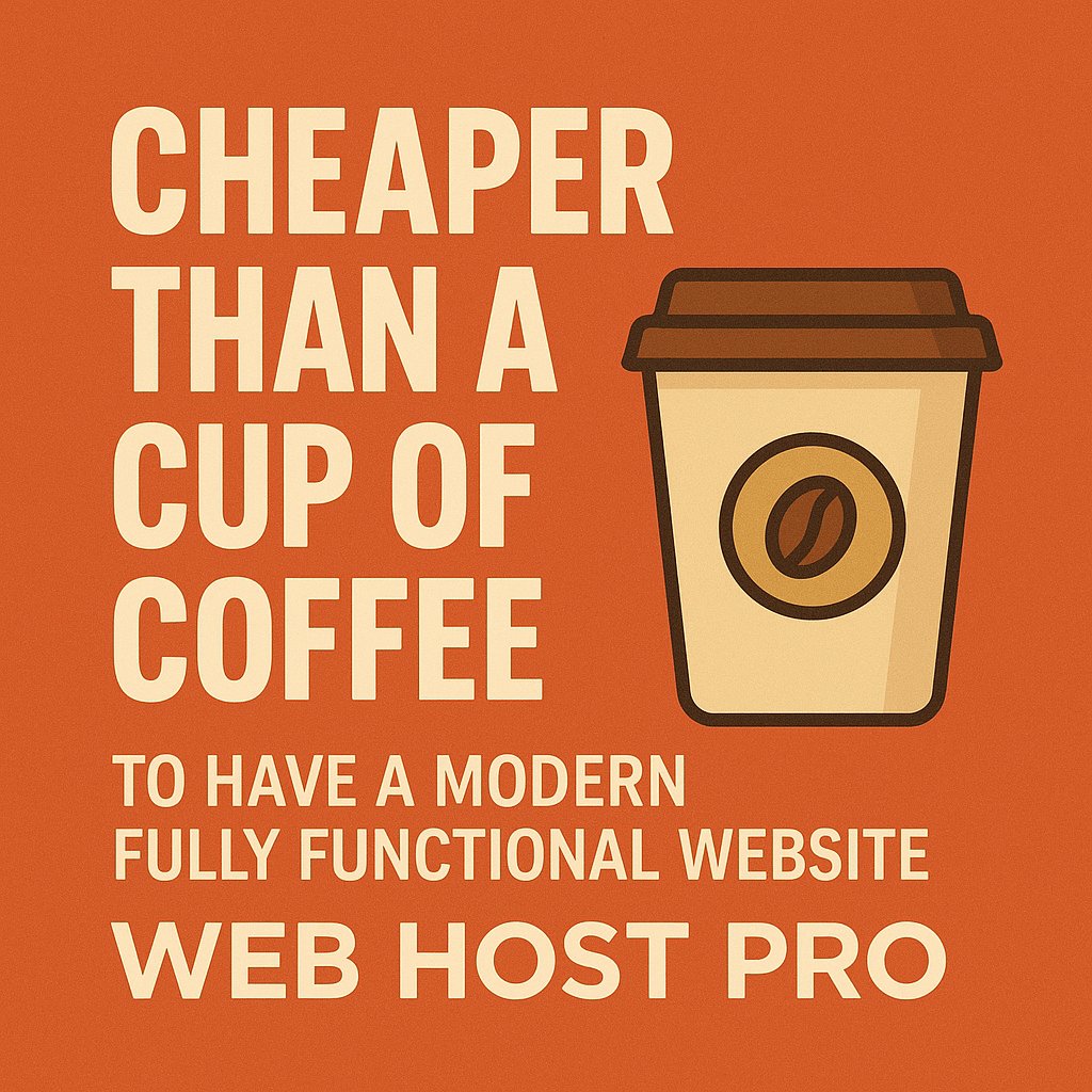 webhostpros's tweet image. Get a modern fully functional website for less than a cup of coffee. Fast, reliable, and built to grow your brand. Start today at webhostpro.com/?utm_source=dl… #webhosting #websitebuilder #smallbusiness #WordPressHosting #affordablehosting