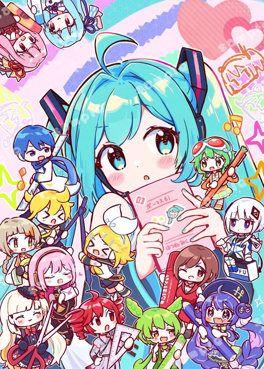 1030Aoiyui's tweet image. THE VOC@LOiD M@STER61
カタログイラストを描かせていただきました！
今日は楽しみましょう〜！！🙌🌼🌼
#ボーマス61