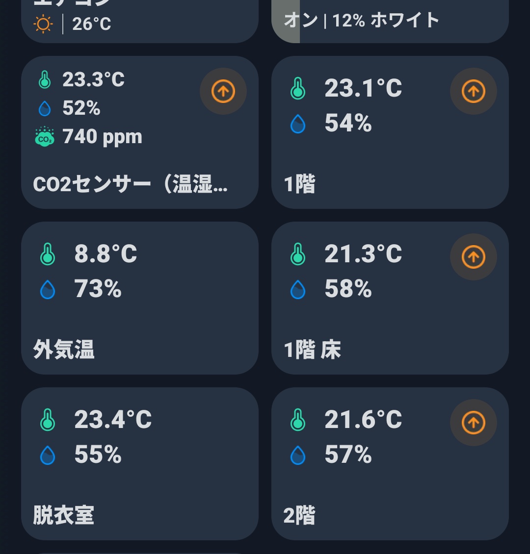 tomodora's tweet image. きょうのわが家。

なんか少し暖かい…陽射しのおかげか。

＃SwitchBot
＃温度湿度管理