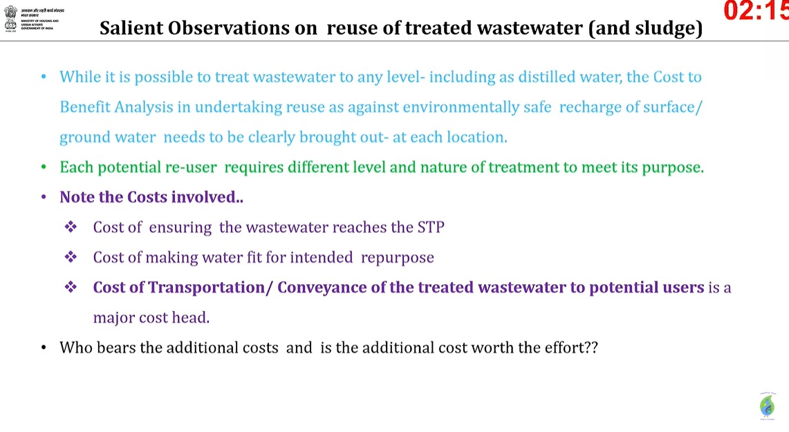 nwmgoi's tweet image. Sh. Rohit Kakkar shares insights on wastewater reuse in urban areas: 20% reuse targets for AMRUT cities, 40% industrial demand met through treated sewage, 80% water demand for agriculture irrigation &amp;amp; the Jal Hi Amrit initiative for top-performing STPs.
#SujalamBharat