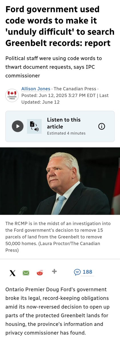 NDP Leader Marit Stiles said "enough is enough," because the last time political staff were found to be deleting government records, one went to jail.
93 NDAs were signed as Ford's Trumpian regime used code words to make it 'unduly difficult' to search Greenbelt records: report.