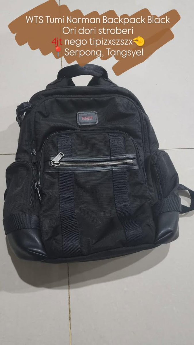 debukremasi's tweet image. Preloved Tumi Norman backpack, start 4 jt juga boleh nego jgn afgan 😭 #prelovedtas #tumi #second #jualtas