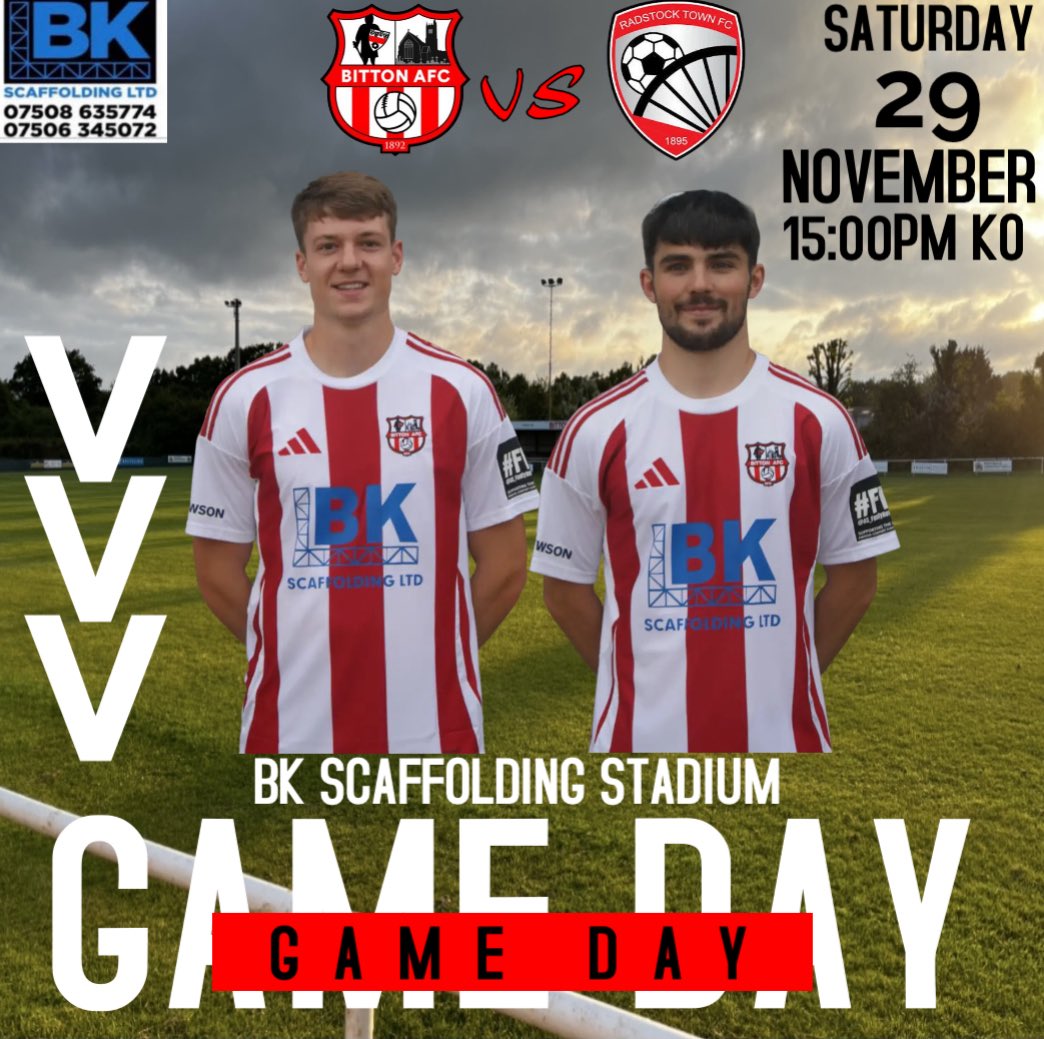 BittonAFC's tweet image. 🔴⚪️ 𝕀𝕥’𝕤 𝕥𝕙𝕒𝕥 𝕥𝕚𝕞𝕖 𝕒𝕘𝕒𝕚𝕟⚪️🔴

It’s the best time of the weekend again. The boys are back in action after H. Simons got our winning goal against Calne last week after being 2-0 down. 

There are 3 points up for grabs but who will snatch them?

Only one way to find…