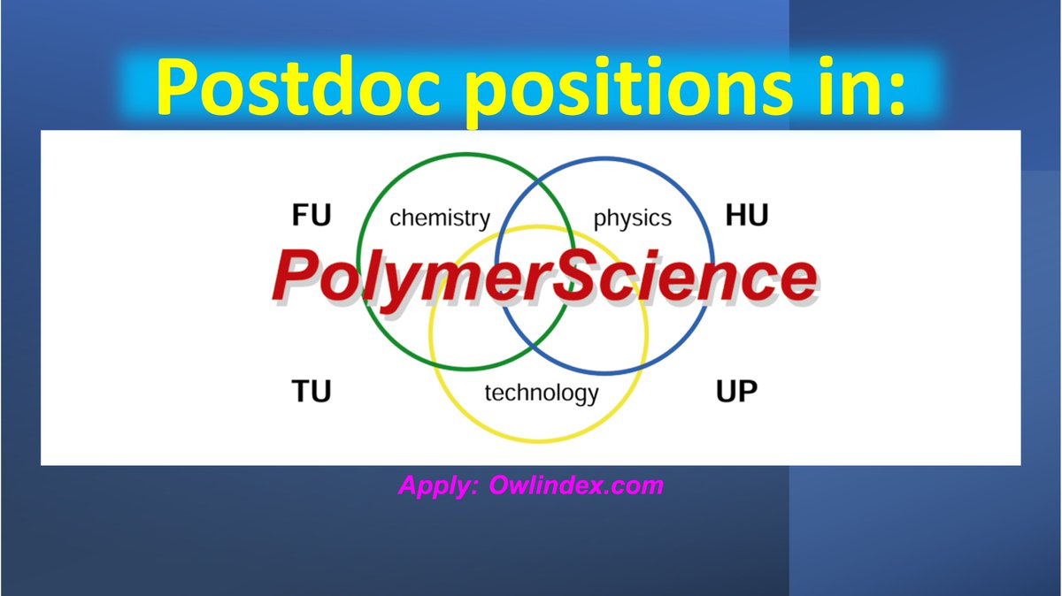 owlindex's tweet image. Postdoc opportunities in Polymer Science! 
owlindex.com/oi/5hPektFo

#Owlindex #Postdocs #PolymerScience #ResearchOpportunities #CareerGrowth #postdoc #postdoctoral #postdocposition #research #Polymer #Polymerresearch