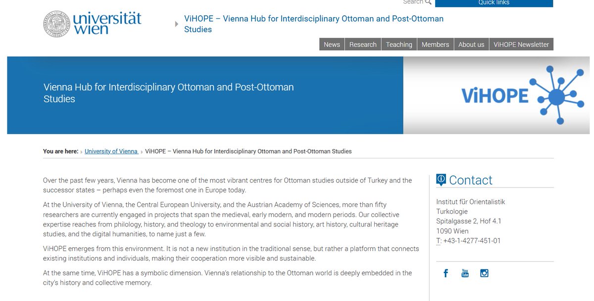 griboykov's tweet photo. The homepage of ViHOPE - Vienna Hub for Interdisciplinary Ottoman and Post-Ottoman Studies
https://t.co/gMGQyLDKPL
Many thanks to Yavuz Köse and Julia Fröhlich-Siegl https://t.co/WubK6w8U3S