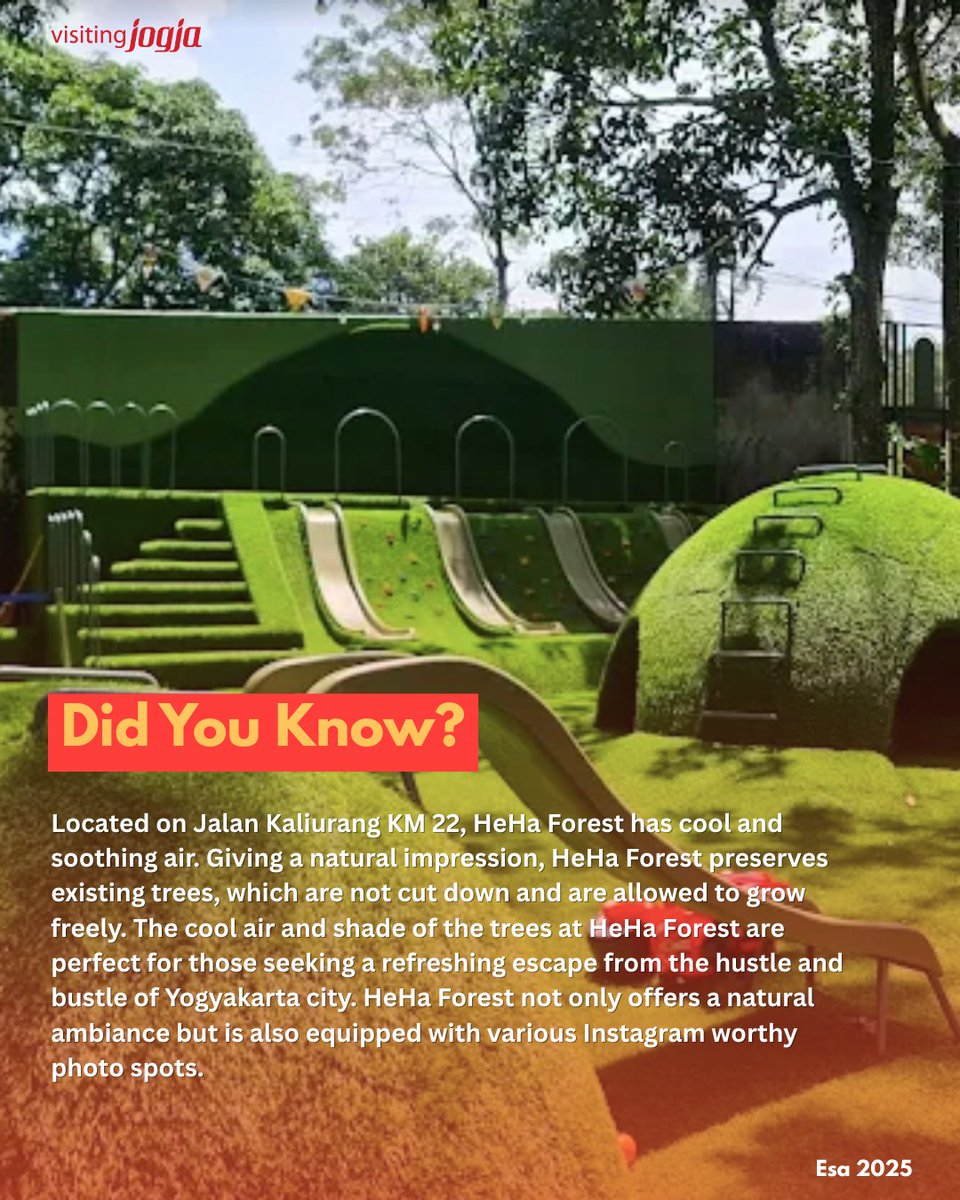 Discover the refreshing beauty of HeHa Forest, where nature, relaxation, and exciting photo spots come together! 🍃📸✨

Find out more about Yogyakarta, follow us on: 
🌐 visitingjogja.jogjaprov.go.id 
📷  <a href="/visitingjogja/">Visit Jogja</a>
🐥  <a href="/visiting_jogja/">Visiting Jogja</a> 

#visitingjogja #explorejogja