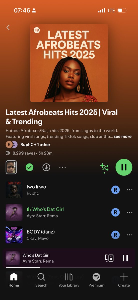 Stay updated with the latest Afrobeat hits.

Save and share 🫶

open.spotify.com/playlist/0r36Y…