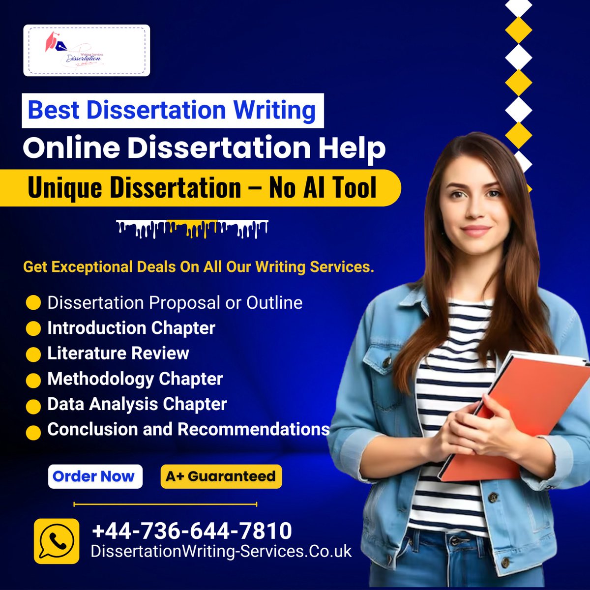 ray_monika65625's tweet image. 📝 Get Expert Dissertation Help  No AI Tools Used! We write 100% *original dissertations* with guaranteed A+ quality. 

 *Contact Us:*
 Live Chat: wa.me/+447366447810
 Visit: DissertationWriting-Services.co.uk

#DissertationHelp #AcademicWriting #BritishWriters #NoAITools #ThesisSuppor