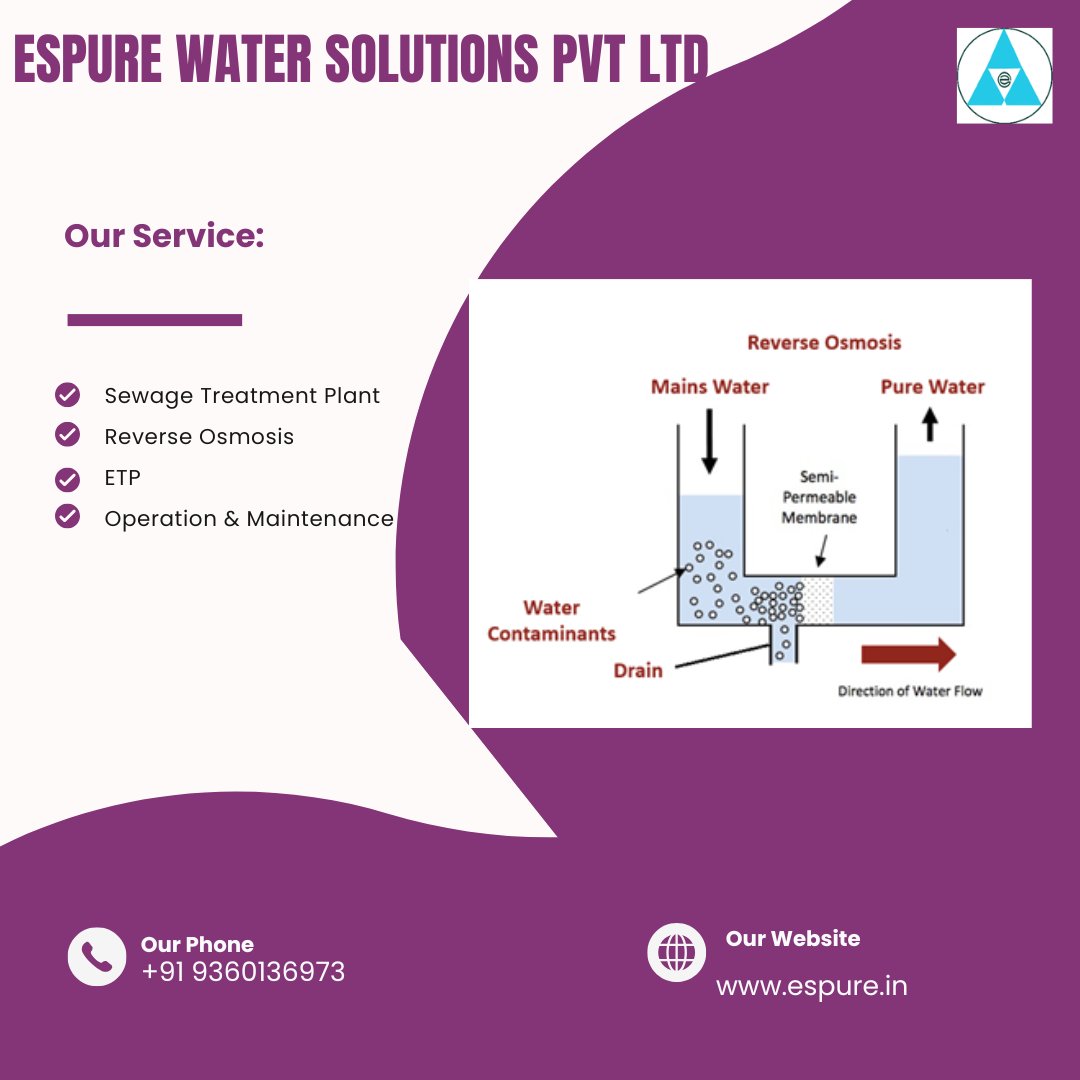 EspureS's tweet photo. Process of Reverse Osmosis.
https://t.co/pSotEPapXt
#espure #stpoperationandmaintenance #stpplant #reverseosmosis https://t.co/2gG6Kea7X8