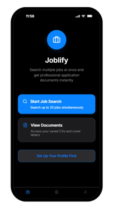 bugingoflexon's tweet image. People worry AI will take our jobs, but why not use AI to get one.
Joblify lets you search up to twenty roles at once, ranks the best matches and auto generates a tailored CV and cover letter for every job. Fully filled, no blanks, ready to download.