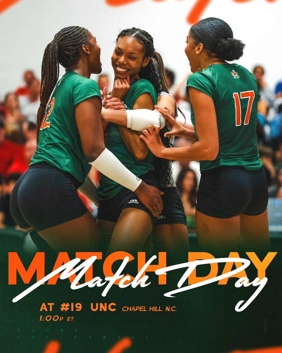 Regular season finale 🎬

🆚 | North Carolina 
⏰ | 1 PM 
📍 |  Chapel Hill, N.C.
📊 | canes.news/vsNorthCarStats
🎥 | canes.news/vsNorthCarStre…