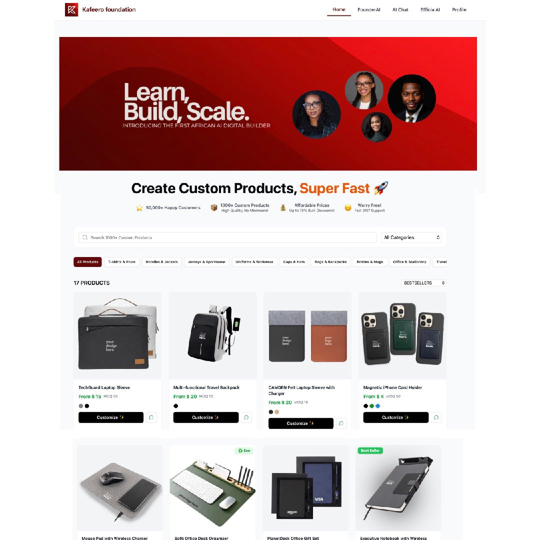 Kafeerofdn's tweet image. Our AI-powered platform lets you design and create custom merchandise &amp;amp; corporate gifts in minutes. Craft unique, brand-loving products that get you seen. Customize Now; …eerofoundation.digitalcommunity.space/customproductm… #BrandMerch #AIDesign #CustomMerch #CorporateGifts #PromotionalProducts #branding