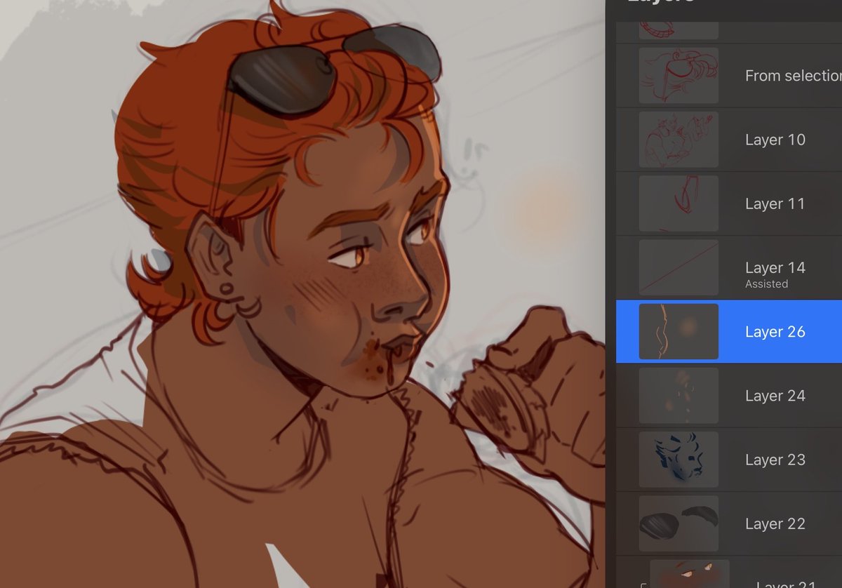 Little snippet of what I’m working on. Still drawing, I’ll feed you soon 🩵