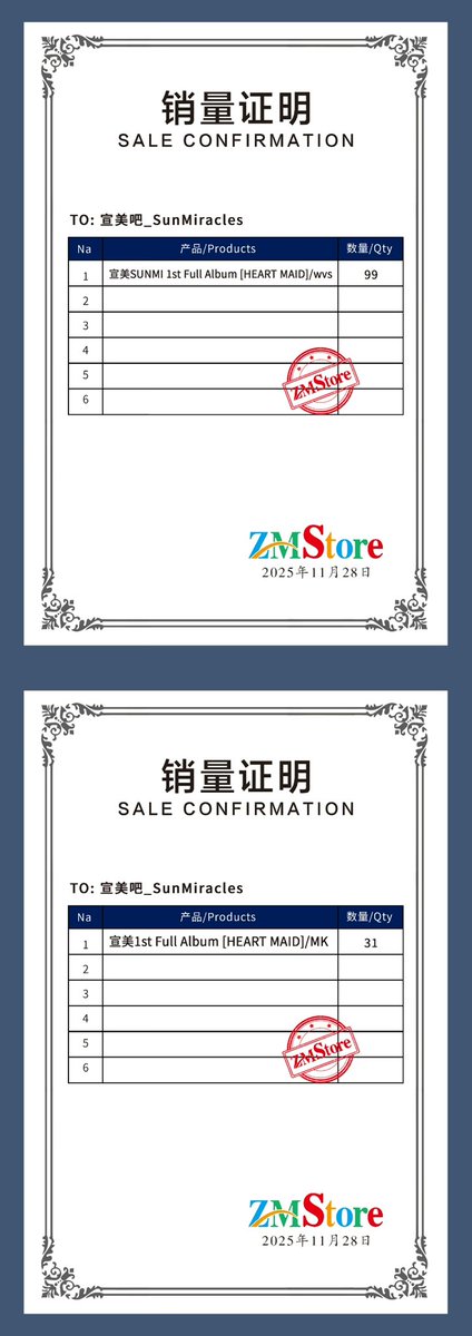 Sun_Miracles's tweet image. SUNMI’s 1st official full album 𝐇𝐄𝐀𝐑𝐓 𝐌𝐀𝐈𝐃 China SunmiBar purchase confirmation♥️

P1-Pinky 361
P2-StarRiver 479
P3-Ktown4u 763
P4-ZMSTORE 130

Total 1,733 as of Nov.28🤟🏻
@miyaohyeah 

#선미 #SUNMI #宣美 #HEART_MAID #CYNICAL