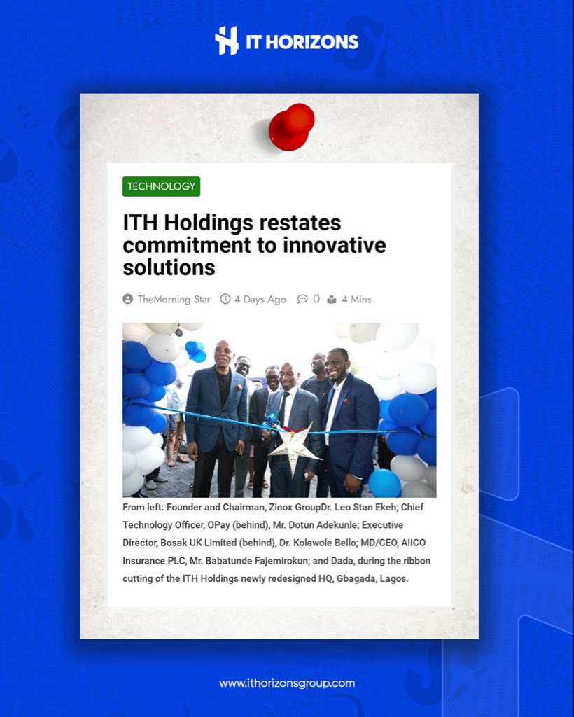zojatech's tweet image. We got featured 👏🏾👏🏾👏🏾👏🏾👏🏾

ITH Holdings is committed to providing top-notch technology services to help businesses upscale. Our new space was redesigned to foster more collaboration and drive business growth.

We’re glad to have you.

#ITHHoldings #ITHorizons #ZojaPay#Zojatech
