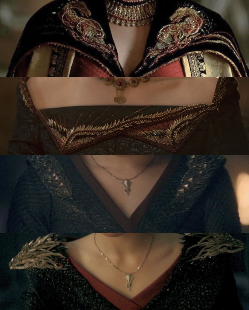 Rhaenyra honoring Syrax through her clothing.

— A thread🪡