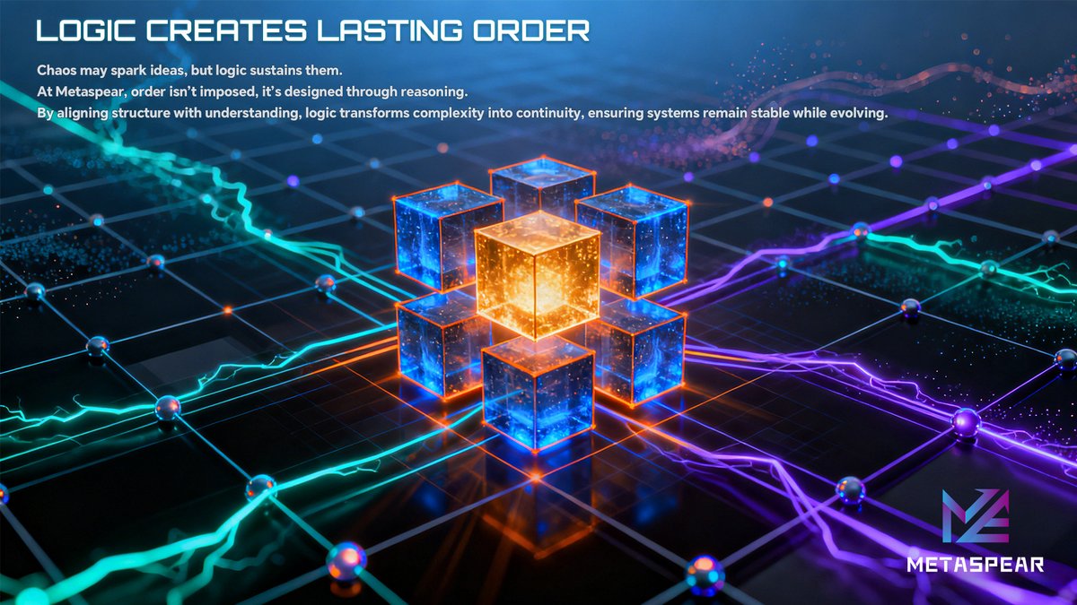 METASPEAR_'s tweet image. 🌐 At Metaspear, logic turns complexity into structure.
⚙️ Reason doesn’t stop change, it directs it.
📊 Stability comes from continuity built through understanding.
🚀 Progress grounded in logic doesn’t collapse, it adapts.

#Metaspear #LogicDriven #SystemDesign