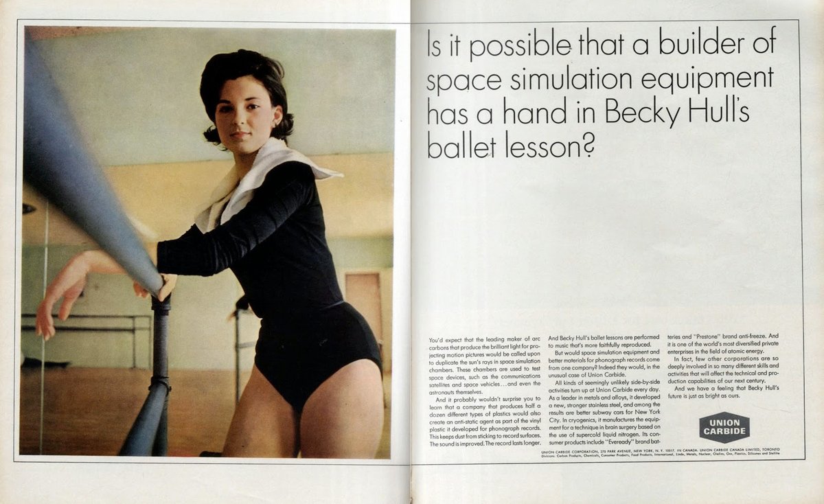 LRonLacy's tweet image. Union Carbide. November 1964.
#plastics #researchanddevelopment #materials #UnionCarbide