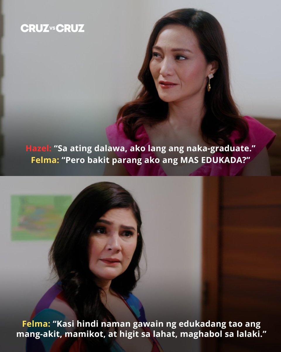 GMADrama's tweet image. Sino ngayon ang EDUKADA? 🤪 

#CVCFarewellOuting #CruzVsCruz