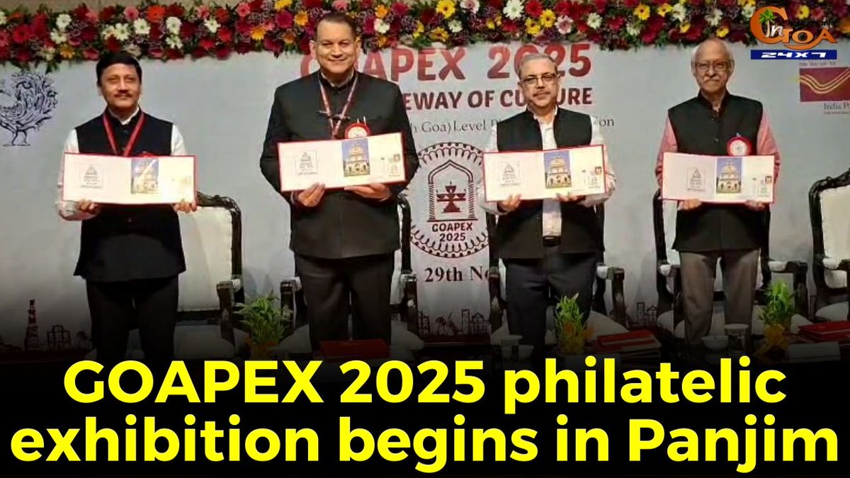 InGoa24x7's tweet photo. GOAPEX 2025 philatelic exhibition begins in Panjim, Two-day event aims to promote philately among students and public
WATCH: https://t.co/f1ZronHqCq
#Goa #Goanews #Goapex #Exhibition https://t.co/cTkhf1TCGO