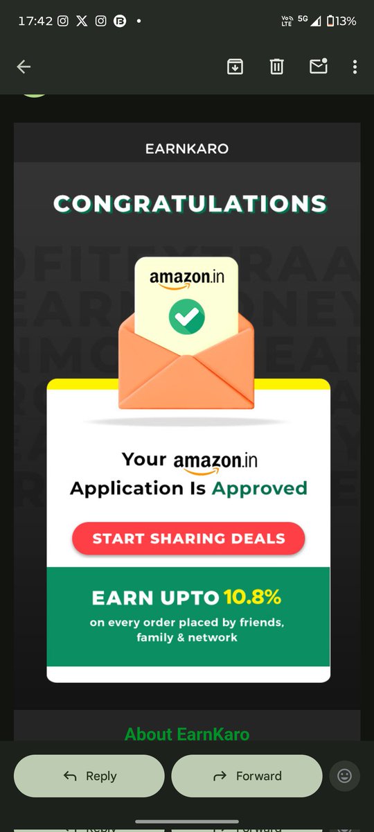 creditcardwalah's tweet photo. 🔥 Joined Earnkaro as an Amazon Affiliate! 💰✨

🔗 Earnkaro 🙌 https://t.co/3p2uovWjWO

Shop anywhere online (like Flipkart)via EarnKaro &amp; get extra cashback 😍 (Amazon upto 10.2%)

I’ve earned ₹6.5k+ just from just shopping 🛒💸

#EarnKaro #Cashback #Ccgeeks #onlineshopping https://t.co/0HHtxmHhjz